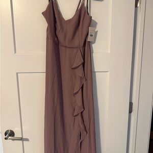 Birdy Grey Dark Mauve  Ruffle Maxi Dress